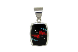 Native American Jewelry - David Rosales Mirrored Red Moon Pendant