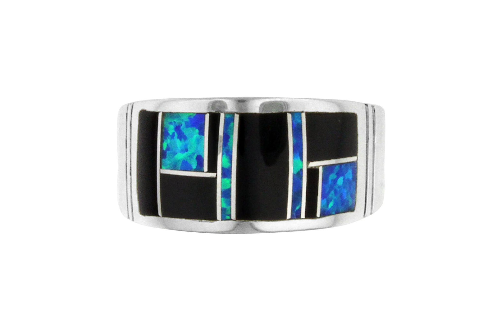 Native American Jewelry - David Rosales Domed Black Beauty Ring