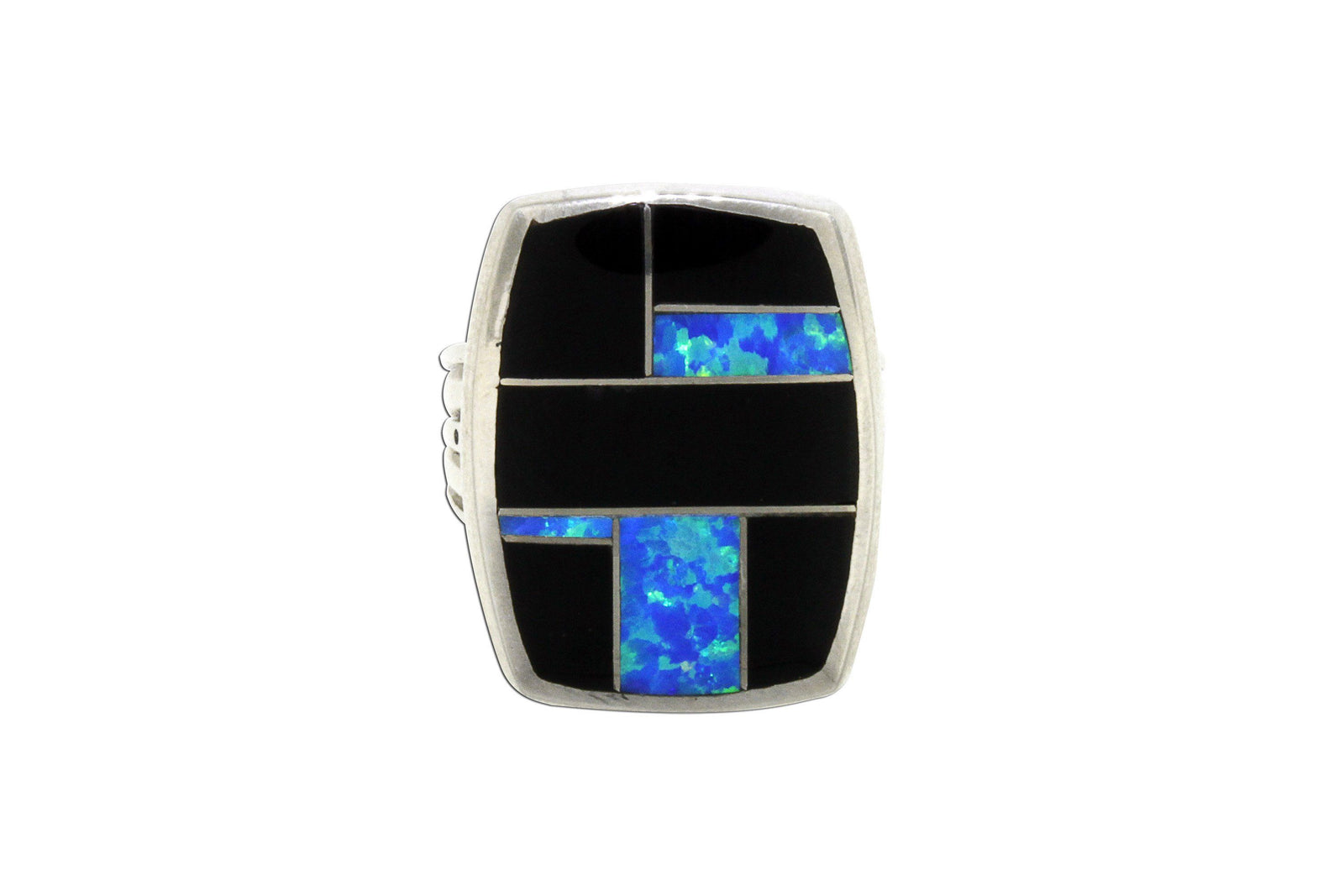 Native American Jewelry - David Rosales Inlaid Black Beauty Ring