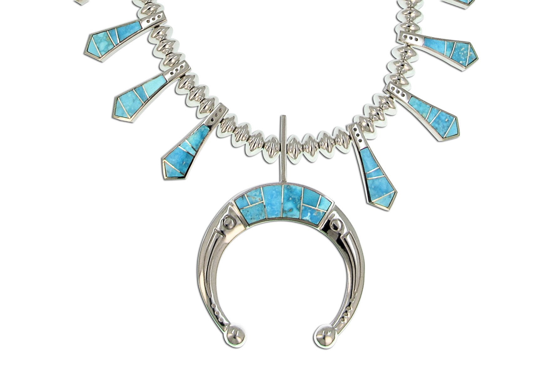 Navajo Turquoise & Sterling Silver Drop Blossom Pendant – Nizhoni Traders  LLC