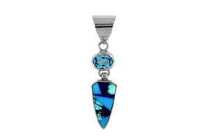 David Rosales Inlaid Pendant - Native American Turquoise Jewelry