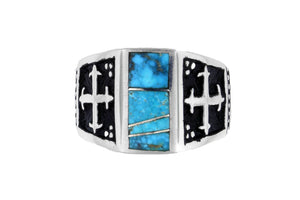 David Rosales Men's Turquoise Ring - Turquoise Jewelry