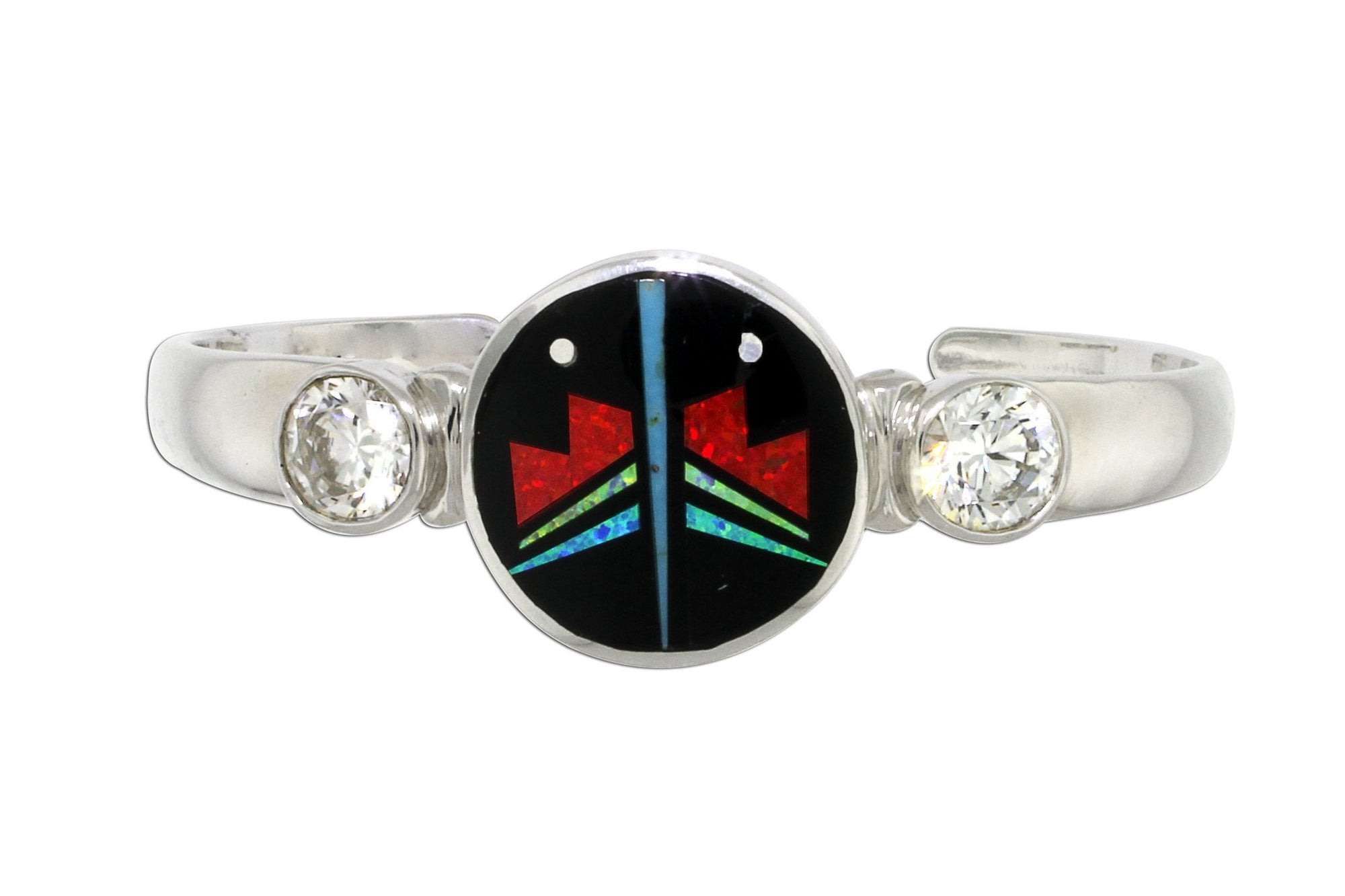 Native American Jewelry - David Rosales Red Moon CZ Bracelet