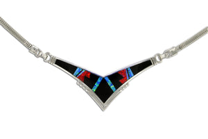 Native American Jewelry - David Rosales Red Moon Necklace