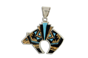 Native American Jewelry - David Rosales Reversible Bear Pendant