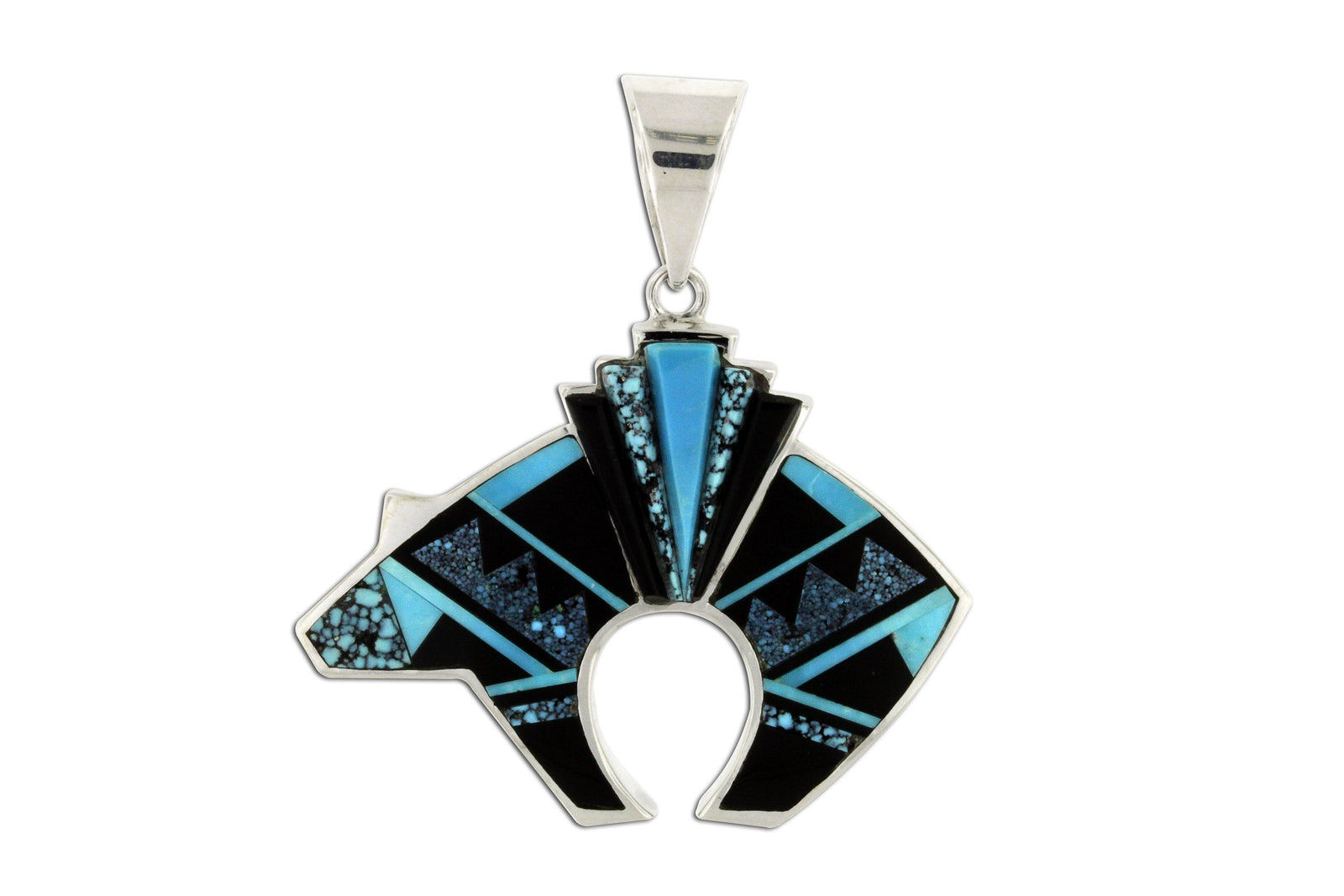 Reversible Bear Pendant - Shadow Peak Collection - Native American Jewelry