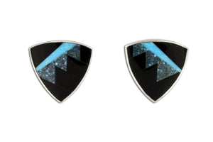 David Rosales Shadow Peak Earrings - Native American Turquoise Jewelry