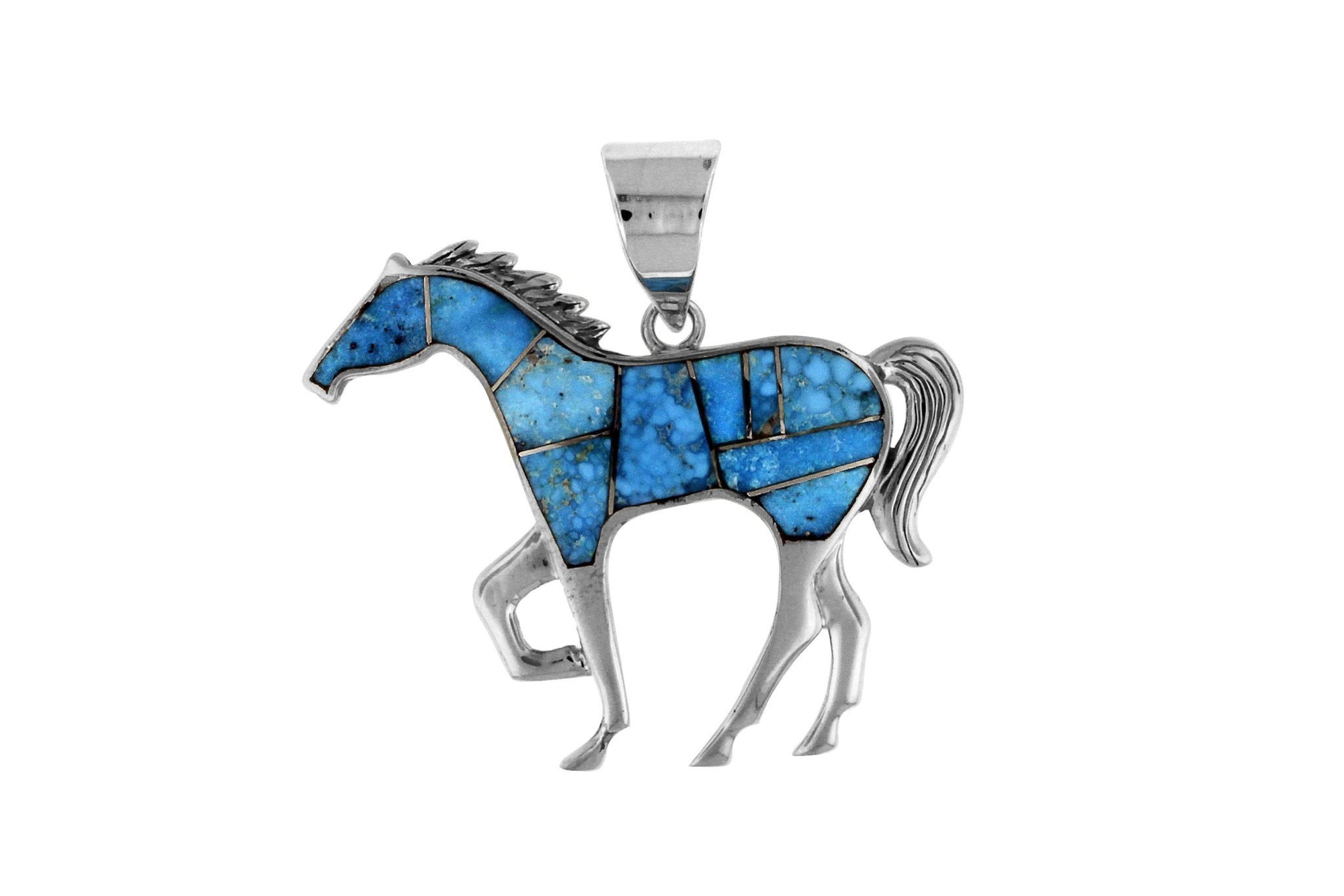 Native American Turquoise Jewelry - David Rosales Horse Pendant