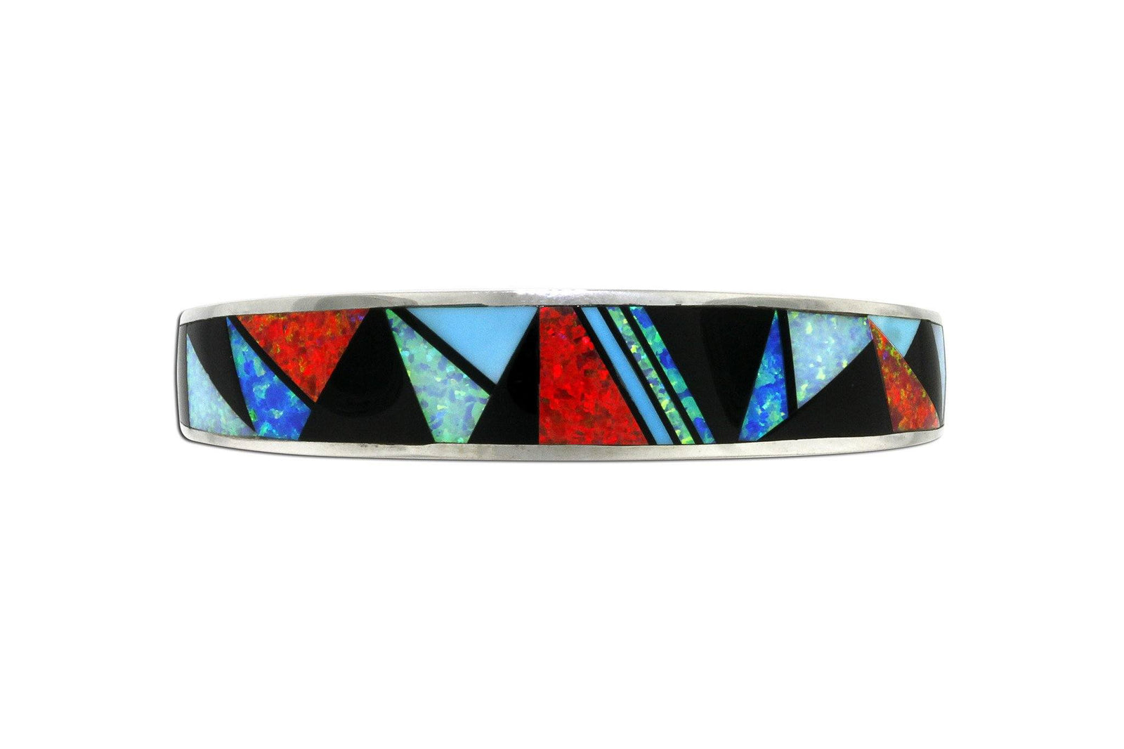 Red Moon Cuff Bracelet by David Rosales - Native American Jewelry