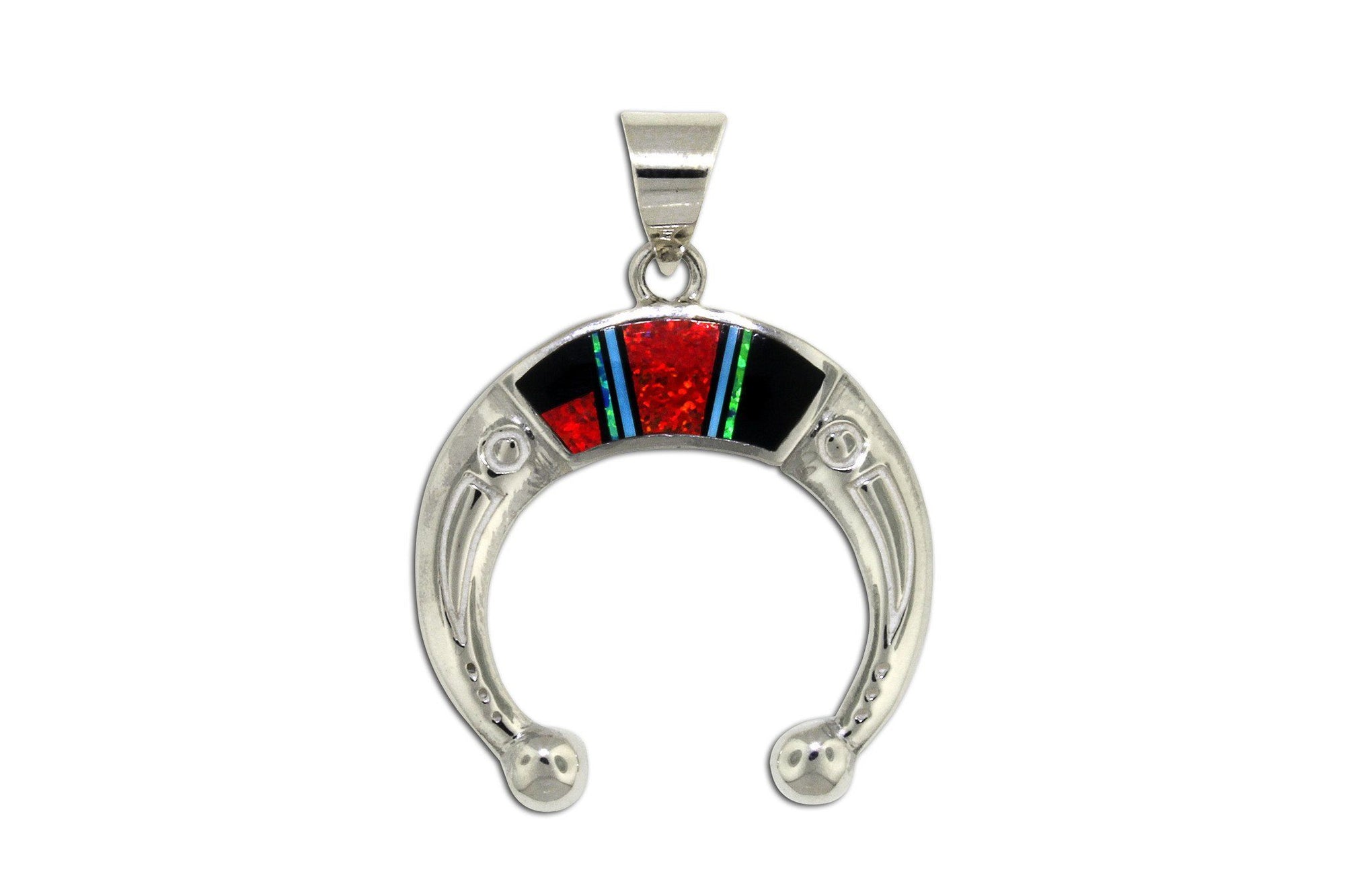 Red Moon Naja Pendant by David Rosales - Native American Jewelry
