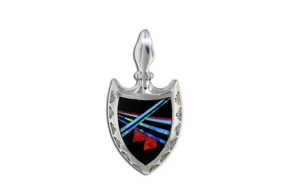Red Moon Shield Pendant by David Rosales - Native American Jewelry ...