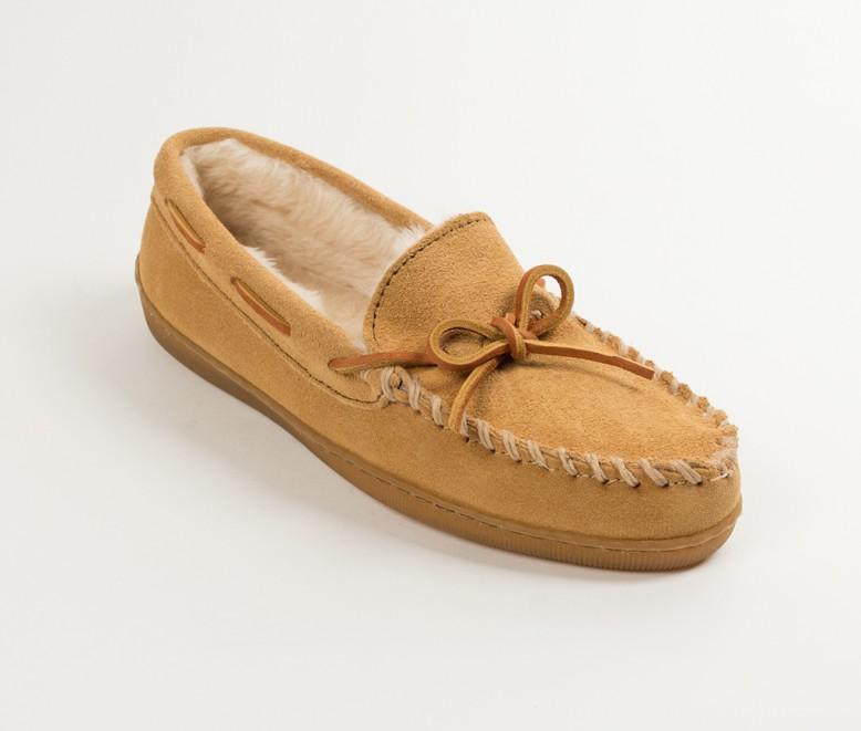 Moccasin - Woman's Pile Lined Hardsole Slipper