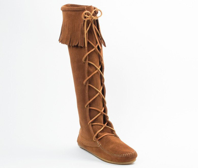 Moccasin - Women's Front Lace Hardsole Knee Hi Boot